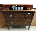 A solid oak 2 drawer chest COLLECT ONLY.