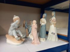 5 Lladro/Nao style figures COLLECT ONLY