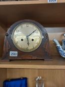 A 1930's oak mantle clock COLLECT ONLY