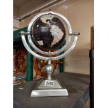 A globe in aluminium frame COLLECT ONLY