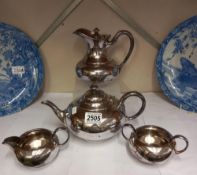 A James Dixon EPBM 4 piece plated tea set COLLECT ONLY