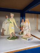 4 unglazed pottery four seasons limited edition figures COLLECT ONLY