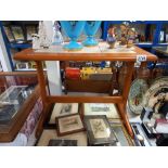 A teak framed tile topped coffee table COLLECT ONLY