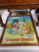 3 Framed prints of vintage adverts Collect Only