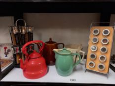 A Villeroy & Boch coffee pot, Denby teapot & herb holders etc. COLLECT ONLY