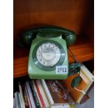 A vintage 746 gen green telephone Collect only