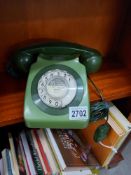 A vintage 746 gen green telephone Collect only