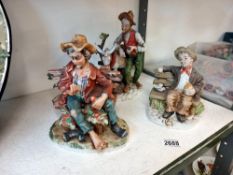 3 Capodimonte tramp style figures Collect Only