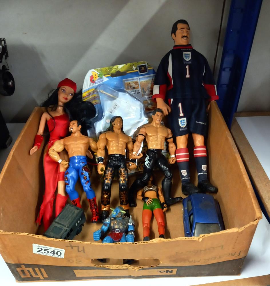 A collection of action figures & toys etc