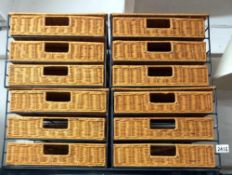 4 x 3 drawer wicker storage drawers COLLECT ONLY