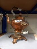 A Victorian kettle on stand COLLECT ONLY