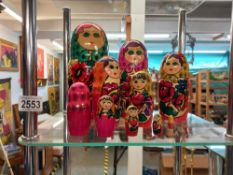 A rare large 10 piece Russian Dolls 2.75cm - 26cm