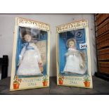 2 Royal Doulton boxed Kate Greenaway dolls, big sister DN18 and small sister DN19