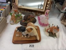 A mixed lot of animal figures including Coalport, Country Artists and Sherratt & Simpson. Collect