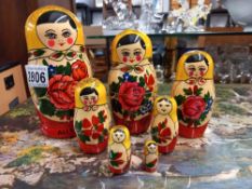 A set of Russian nesting dolls.