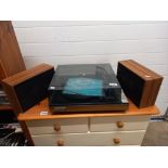 A vintage Ferguson record players with speakers (model 3047E) collect only