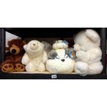 A good lot of soft toys including Gund polar bear & 2 Korean dogs etc. COLLECT ONLY