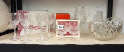 A quantity of glassware including boxed Royal Albert etc. COLLECT ONLY