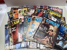 A collection of 40+ Savage Sword of Conan The Barbarian Magazines from issue 62 to 205
