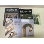 5 books on walking sticks, canes including Walking Sticks by Ulrich Klever