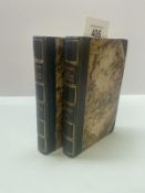 Bewick, Thomas A History of British Birds 2 Volumes 1832 - bound in leather with marbled end papers