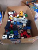 A large box of diecast lorry cabs etc including Siku, Joal, Matchbox etc