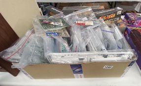 A box of unboxed model aircraft etc by Airfix, Frog, Revell etc, all believed to be complete