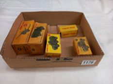 5 boxed Dinky military vehicles 692, 676, 670, 674 and 623