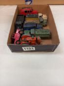 Dinky commercial vehicles including Mersey tunnel Land Rover, Field Marshall tractor etc