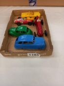 Tri-ang Minic Austin A40 and other plastic and tin vehicles including Renault Floride Standard