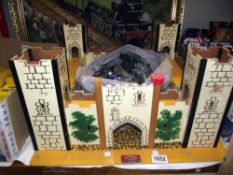 A vintage fort by GB toys and large bag of plastic soldiers COLLECT ONLY