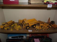 A good collection of unboxed diecast construction vehicles mainly by Joal