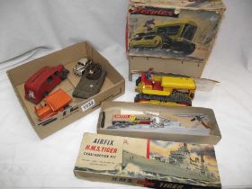 A boxed Arnold Germany bulldozer, Tri-ang Minic including Morris Minor etc