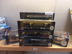 7 Corgi Classics Guinness models including 3 past and present and limited editions