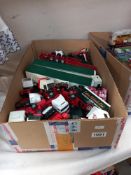 A large box of Eddie Stobart lorries, cabs and trailers, Corgi etc