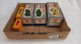 5 boxed Dinky toys including Dublo 066, 065, Bedford and Morris, 965 Euclid, 651, 622 military