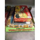 Subutteo world cup edition, incomplete, Chad Valley give a show Noddy, Waddingtons Blast Off, Mettoy