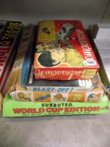 Subutteo world cup edition, incomplete, Chad Valley give a show Noddy, Waddingtons Blast Off, Mettoy