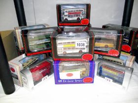 16 boxed EFE Exclusive first editions bus and coach models