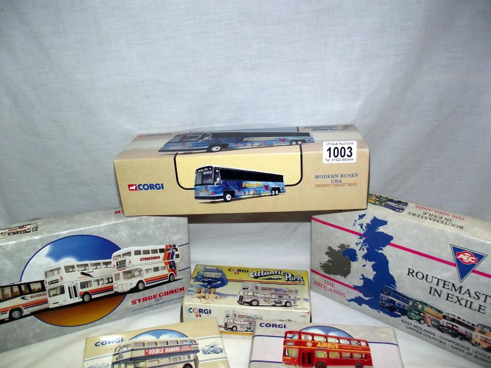 Quantity of boxed Corgi buses including Stagecoach set - Image 3 of 3