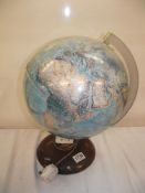 A vintage illuminated globe in working order COLLECT ONLY