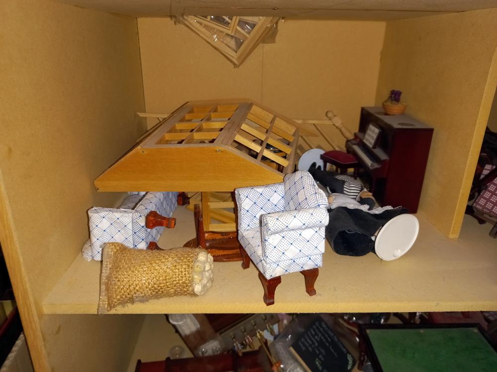 A part built dolls house and contents COLLECT ONLY - Image 4 of 6