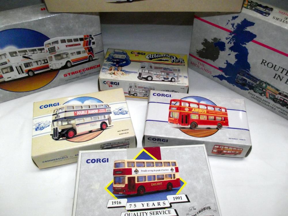 Quantity of boxed Corgi buses including Stagecoach set - Image 2 of 3