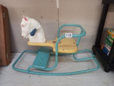 A vintage Tri-ang baby horse rocker COLLECT ONLY