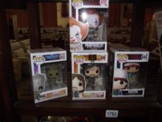 4 collectable Pop Vinyl figures as new in boxes including 889 Daryl Dixon from The Walking Dead