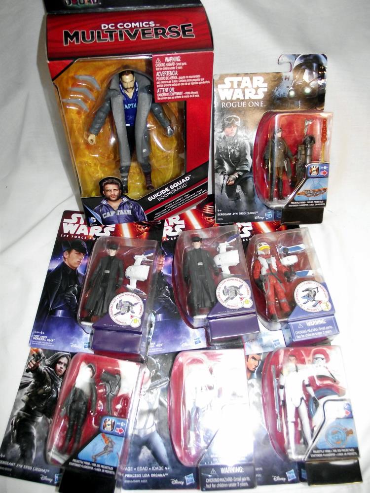 A box of Star Wars force awakens Rogue 1 and episode 1 figurines, still carded - Image 4 of 4