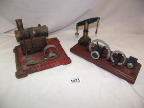 A vintage Mamod stationary engine and 1 other item
