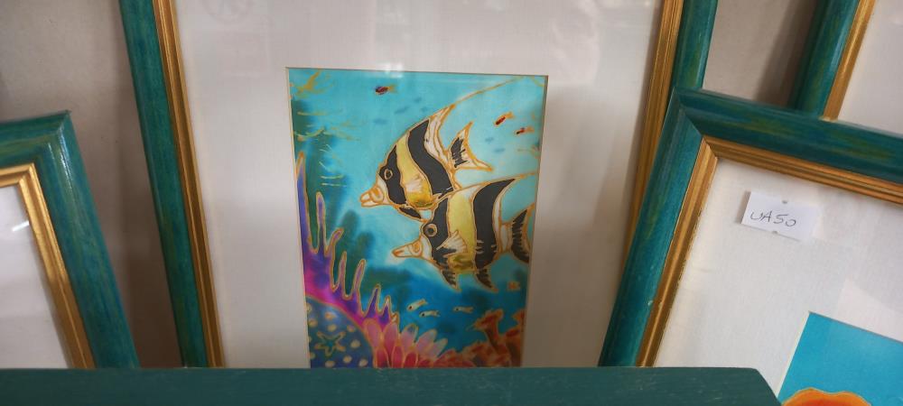5 pictures of fish and birds by Australian artist Mike Kenny COLLECT ONLY - Image 4 of 7