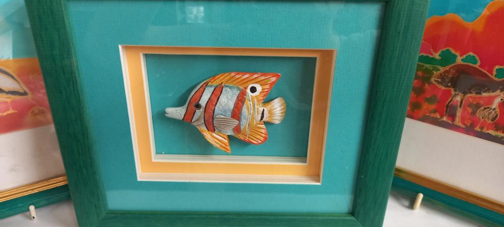 5 pictures of fish and birds by Australian artist Mike Kenny COLLECT ONLY - Image 5 of 7