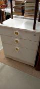 A white melamine bedroom chest of drawers COLLECT ONLY